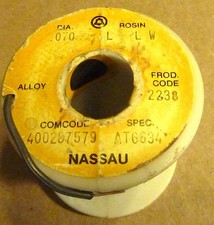 8.3 OZ. AT&T ALLOY NASSAU COPPER CORE 1/16" LEAD LASHING WIRE .070