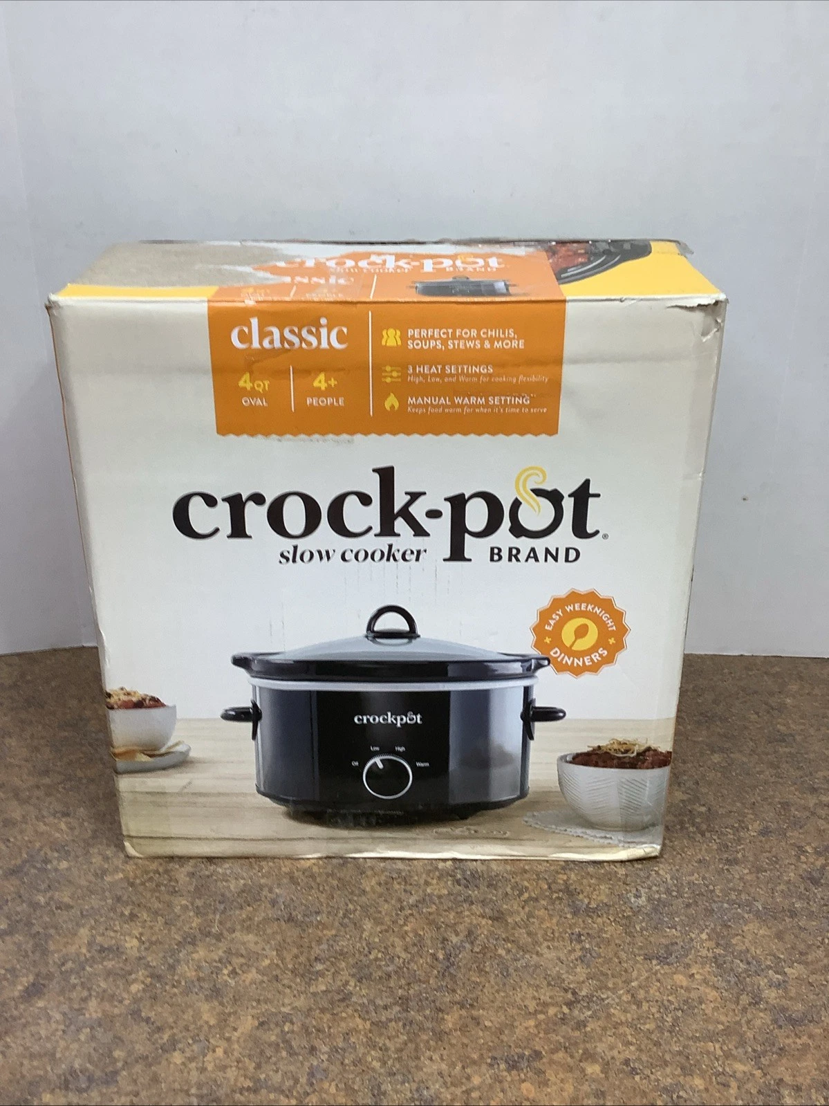 Crock-Pot 4-Quart Classic Slow Cooker, Black