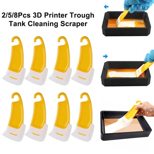 2/5/8Pcs Light Curing Resin Trough Tank Cleaning Scraper Cleaning Soft Scrape JW - Zdjęcie 4 z 15