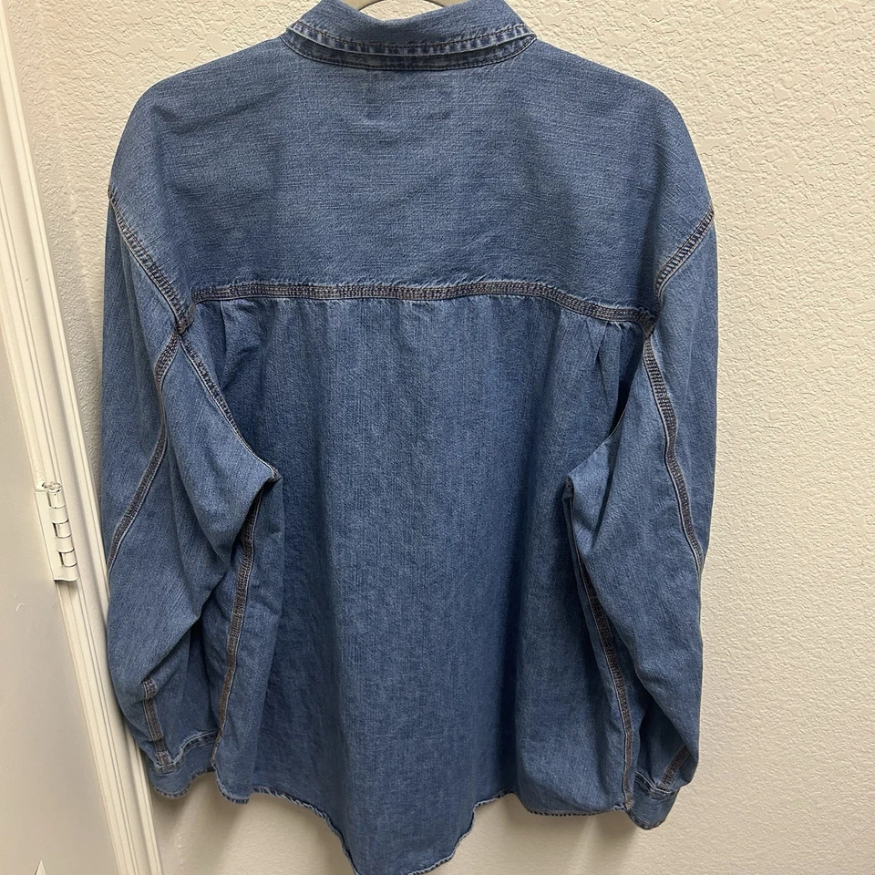 OSU Oklahoma State Cowboys Levi Men's XL Denim Button Shirt - Image 2 of 4