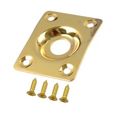 Square Style Metal Blank Output Jack Plate For Electric Guitar Jack Plate Chrome