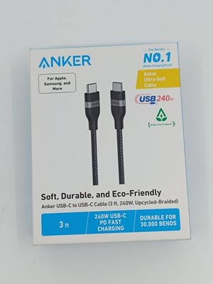 Anker A82E2 USB Kabel 0 9 m USB C Schwarz 0194644199593