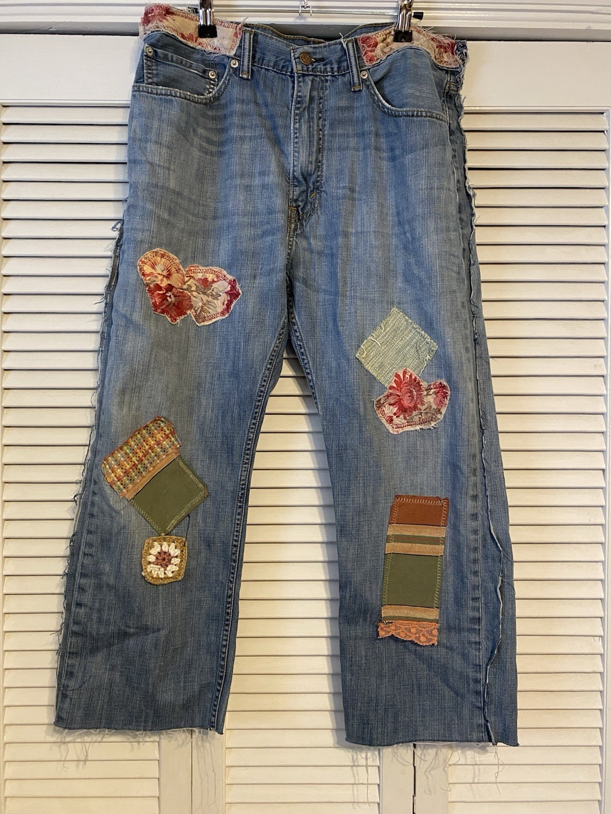 Upcycled Levi’s Patchwork Jeans Reworked Patchwor… - image 1