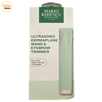 Mario Badescu Ultrasonic Dermaplane Wand & Eyebrown Trimmer 6 REFILLS - New NIB