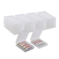 30 Pack Plastic Storage Case for AA/AAA Batteries - Sold Separately