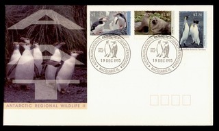 DR WHO 1993 AUSTRALIAN ANTARCTIC TERRITORY FDC WILDLIFE $1.50 MACQUARIE R69354