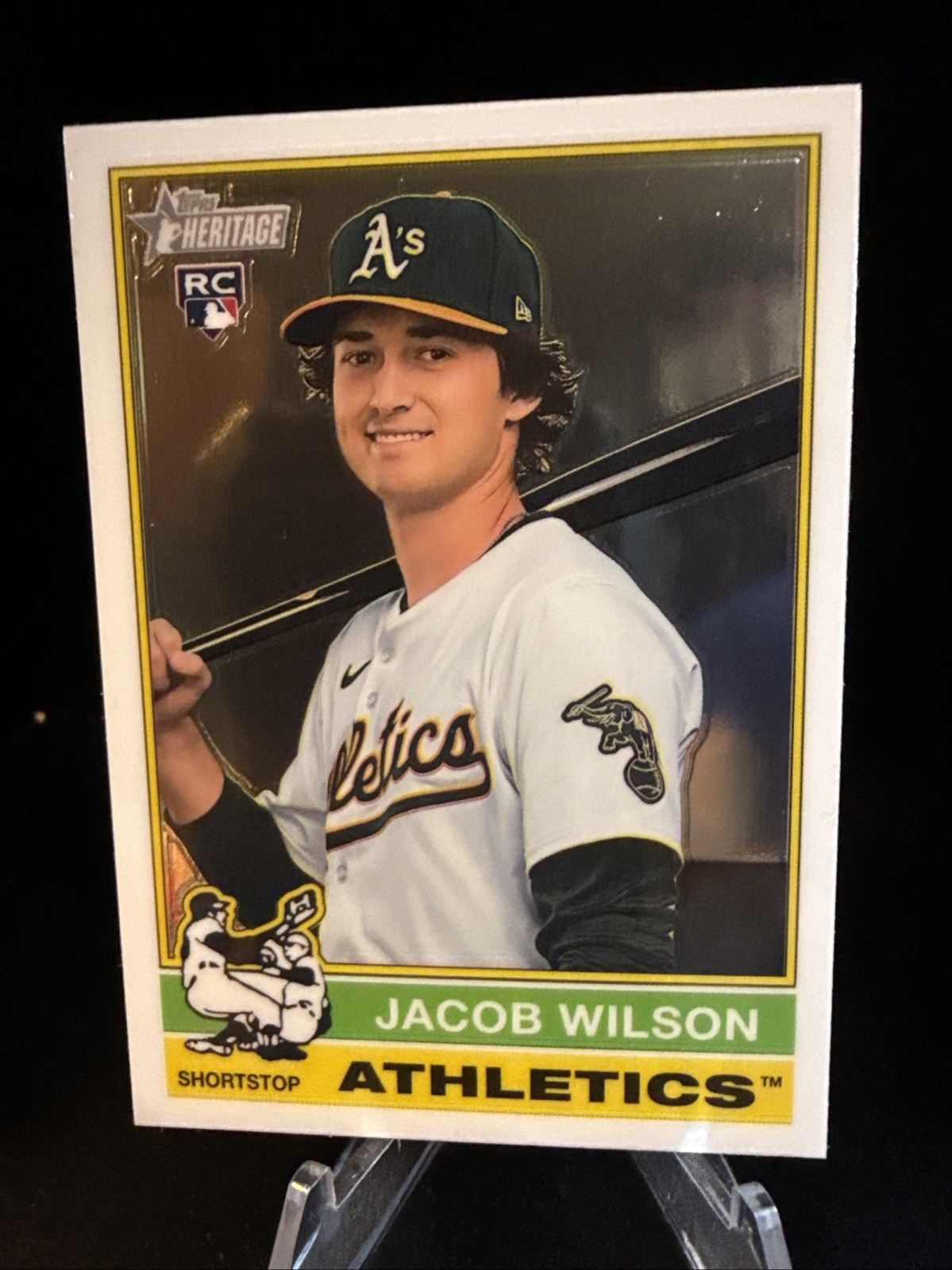 2025 Topps Heritage - Jacob Wilson RC - Chrome - Athletics Rookie #15