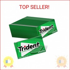 Trident Spearmint Sugar-Free Chewing Gum, Bulk, 24 Packs of 14 Pieces 336 Total