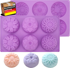 Silikon Seifenform 6 Hohlräume antihaftbackofenfest für DIY kreative Bastelproje