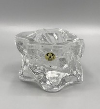 Vintage Peill & Putzler 'Alaska' Kerzenständer Glas Eisglasdesign Mind Century