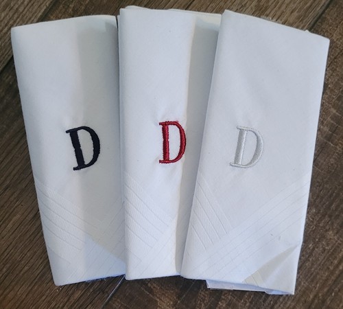 Handkerchiefs for Men, 3 Piece Set 100% Cotton Hanky, Pocket Square 16x16 inch - Picture 4 of 5