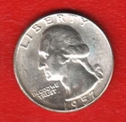 USA QUARTER 1957 D  SILVER