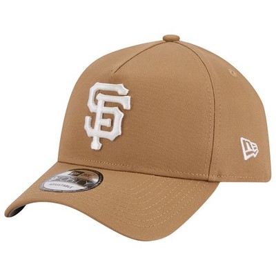 New Era Men's San Francisco Giants Khaki A-Frame 9FORTY Adjustable Snap Back