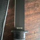 BUDK Combat Bowie Fixed Blade Knife Clip Point Plain Edge SS Rubber Sheath — photo 4