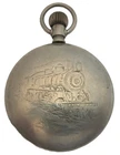 18s Elgin Railroad Train Locomotive Motif Antique Mens Pocket Watch