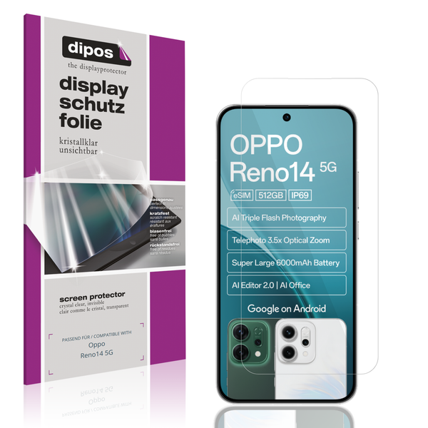 4X Schutzfolie Klar FüR Oppo Reno14 5G Displayschutzfolie Folie Display Schutz-image