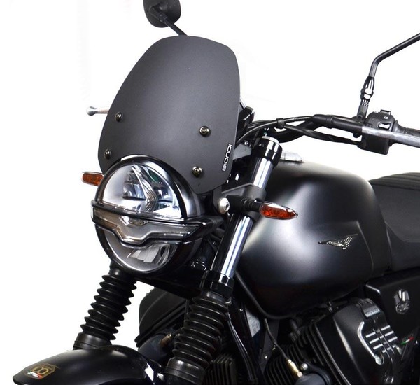 Biondi Cupolino Basso Schwarz Bisatinato FüR Moto Guzzi V7 III 2018-2020-image