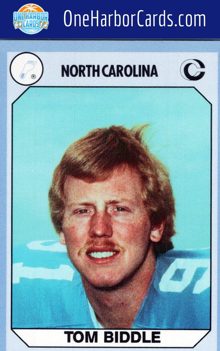 1990-91 Collegiate Collection North Carolina Tar Heels #60 Tom Biddle