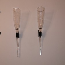 EXCEPTIONNELLE Paire de Bouquetières Murales Maison HYSTERIA 1980 murano