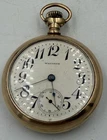 Antique Waltham Gold Filled Pocket Watch Open Face Not Working For Repair