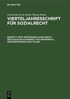 EinfüHrung In Das Recht Der Sozialen Sicherheit Von Frankreich, GroßBritannien U