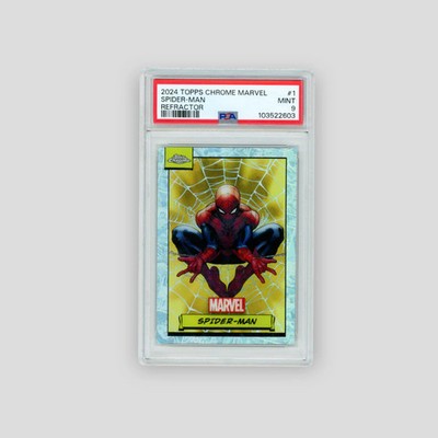 2024 Topps Chrome Marvel Spider-Man Refractor (PSA 9)