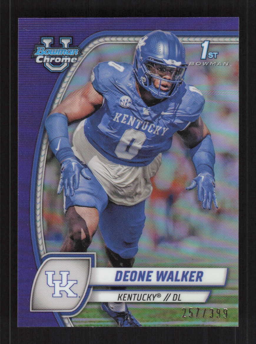 Deone Walker 2024 Bowman University Chrome Purple Refractor #/399 #57