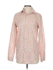Assorted Brands Women Pink Long Sleeve Button-Down Shirt S
