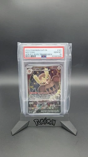 Noctowl SVP 141 Steller Crown Pokemon Center Promo Stamped PSA 10