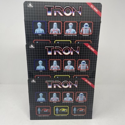 Disney Parks Tron Lightcycle Set Super7 ReAction Figures Red