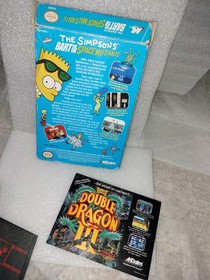 I Simpson Bart vs The Space Mutants NES scatola, manuale, solo inserti - senza gioco.