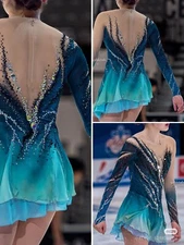 ice figure skating competition dress Gymnastics costume dance Dress dyeing