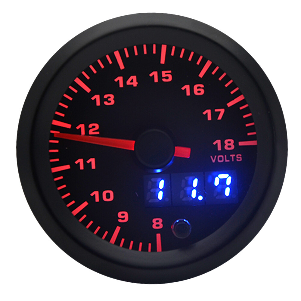 2" 52mm 7 Color Volt Gauge 818V Digital Dual Display Car Meter/Auto