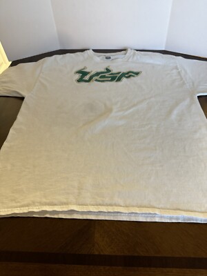 USF Men s 2XL Short Sleeve T-Shirt By Champion Multi-Colored PreOwn**SEE STAIN**