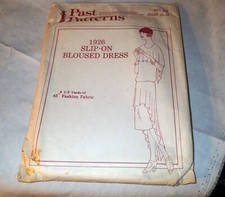 VINTAGE PAST PATTERNS 502  1926 SLIP-ON BLOUSED DRESS  MISSES SIZE 10 - 16