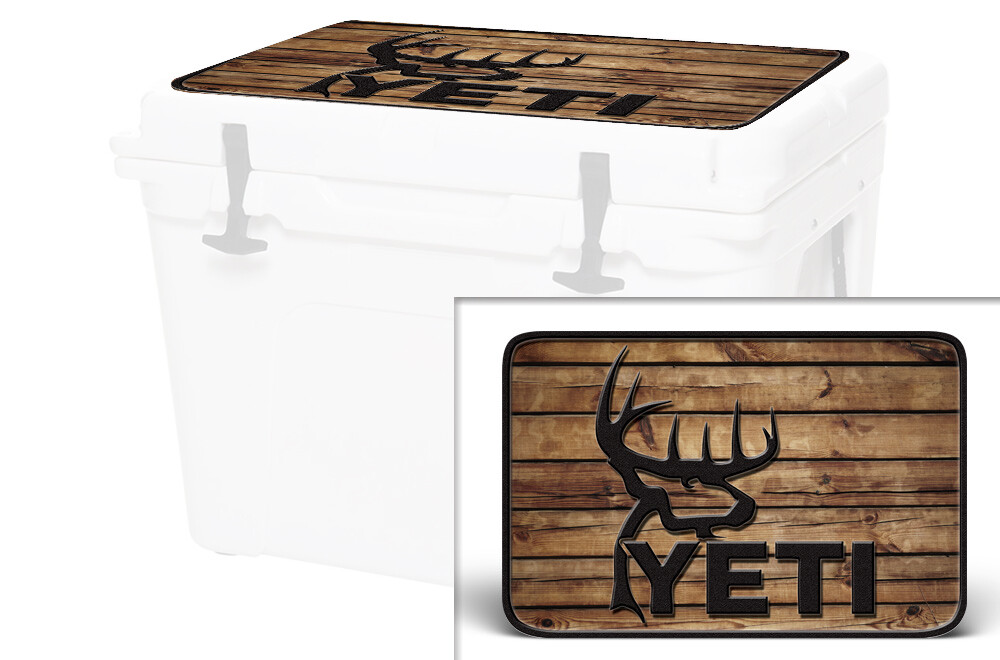Vinyl Cooler Wrap fits YETI Tundra 105 Cooler | Decal LID - Buck Deer Crosshair