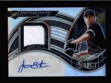 JONATHAN STIEVER 2021 PANINI SELECT ROOKIE PRIZM JERSEY AUTO #/199 BC5718