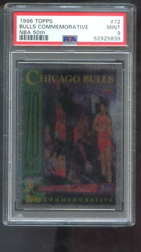 Chicago Bulls 72 Wins [50th] #72 1996 Topps card