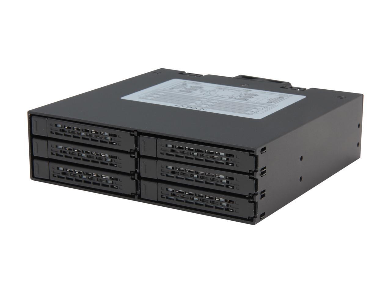 Цельнометаллическая док-станция ICY DOCK 6 x 2,5 SATA для жестких дисков и SSD-накопителей HotSwap Backplane Cage Mobile Rack