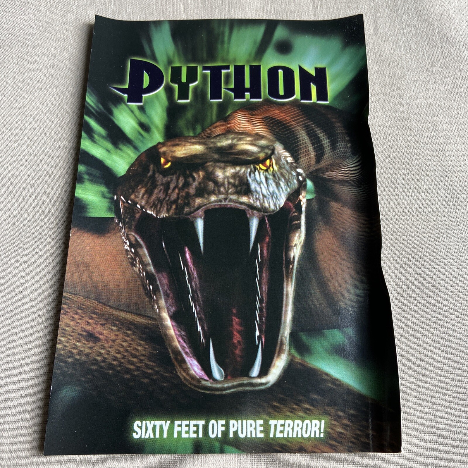 Python (DVD 2000 Sensormatic W/ Insert Cult Snake Horror Casper Van ...