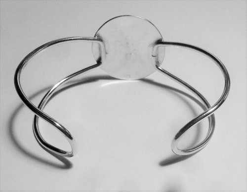 Sterling Silver Concho Cuff Bracelet by SmithSilver - Picture 4 of 4