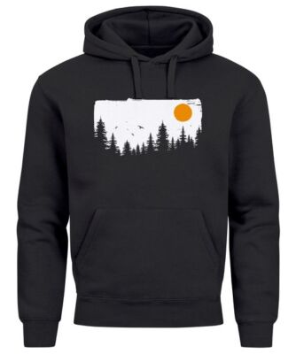 Hoodie Herren Wald Bäume Outdoor Adventure Abenteuer Natur-Liebhaber Fashion