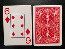 Swap Playing Card  JUMBO  Six of Diamonds   BICYCLE  One Card U.S.A.