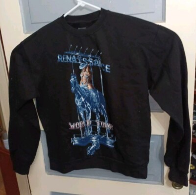 Beyonce Renaissance World Tour Sweatshirt Medium Black Graphic Print B94