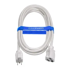 CP 12 ft 16/3 SJTW Indoor/Outdoor Flame Retardant Extension Cord , White,CP10205