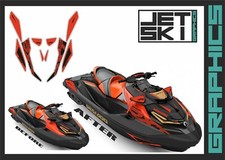 SEADOO RXT RXTX 300 2019 GRAPHICS kit decals set stickers for Lava Red jet ski 