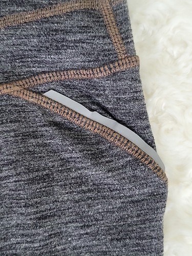 Athleta Women's Heather Gray Capri Leggings Crop Mesh Zipped Pocket | Size XS - Picture 8 of 15