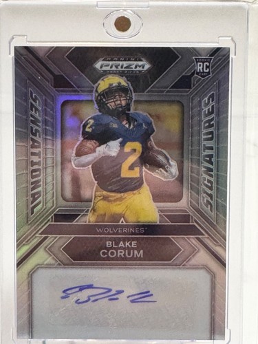2024 Prizm draft picks Blake Corum silver auto