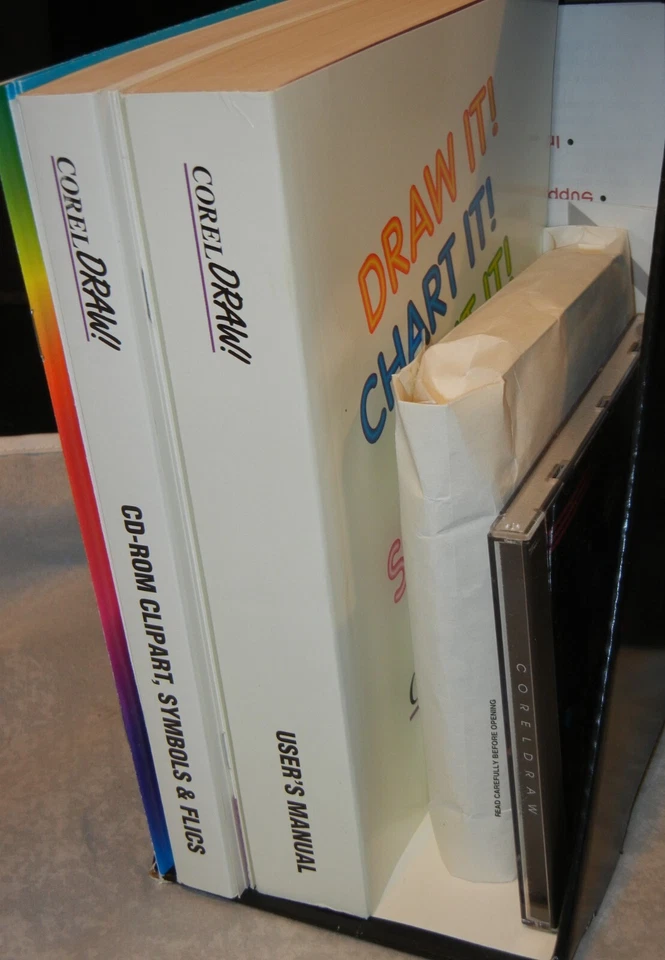 Corel DRAW! 3.0 Graphics Software CD 3.5 Box New in Box Complete Academic NOS - Image 4 of 4