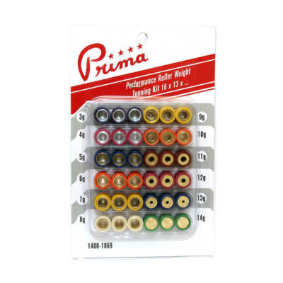 PRIMA ROLLER WEIGHT KIT (16mm X 13mm) *3gm - 14gm* FOR 50cc - 100cc QMB139 GY6
